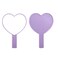TBWHL Heart-Shaped Travel Handheld Mirror, Cosmetic Hand Mirror with Handle (Purple, 1Pack)
