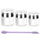 3 Pack Airless Pump Jars Refillable Cosmetic Moisturizer Pump Botttles Travel Size for Cream, Gels and Lotion with Silicone Spatula 0.5oz 1oz 1.7oz