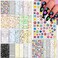 30 Sheets All Holiday Nail Art Stickers, Variety Pack Seasonal Nail Decals, Self-Adhesive Colorful Design for Daisy Flowers Butterflies Star Halloween Christmas