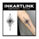 Tattoo Tech, 2 Sheets Large Semi Permanent Tattoo, Adult Art Design Temporary Tattoos, Lasts 1-2 Weeks, Waterproof, Realistic Look, No Adhesive, No Reflection (Compass Knight Design)