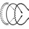 WILLBOND Metal Headband 3 Pack - Unisex Wired Zigzag Sports Fashion Headwear, Non-Slip Hair Hoop Accessories (Wavy, Small, Wave)