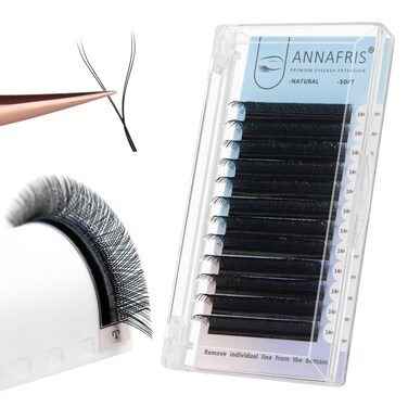 4D YY Shape Eyelash Extension Makeup Mesh Net Cross 0.07 C Curl 10mm 2D Y Shape Premade Fans Lash Extension Hand Woven Natural Soft Light Mink False Lashes (0.07 C, 10mm)