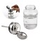 FERCAISH 110ml 1 Touch Clear Glass Bottle, Professional Clear Glass Pump Dispenser Bottle with Flip Top and Measuring Scales, for Nail Polish Remover, Alcohol or Other Liquids