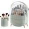 CANITORON Makeup Organizer with 2 Drawers and Brush Storage Box, Cosmetic Display Case for Vanity and Bathroom Countertop Storage (Sage Green)
