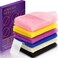 6 Pieces African Net Sponge Authentic Exfoliating Washcloth, Quick-Drying African Exfoliating Net for Smooth, Glowing Skin &amp; Full Body Scrubbing(Yellow Pink Purple Black Blue White)