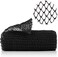 Authentic Real African Net Sponge Long, 100% Knitted, Stretch Length up to 170 cm, for Bathing, Exfoliating, Back Scrub for Smoother Skin, Ideal for Spa Massages, for Women and Men (Black)