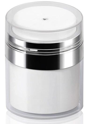 Airless Pump Jar - 1.7 Oz Air Pump Container for Cream, Pump Moisturizer Container Empty Cream Subpackage Jar Vacuum Bottle Dispenser for Skincare Makeup Lotion