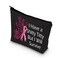 BDPWSS Breast Cancer Awareness Makeup Bag For Women Cancer Support Gift Breast Cancer Survivor Gift I Have a Shitty Titty But i Will Survive Pink Ribbon Cosmetic Zipper Pouch (I Will Survive bl)