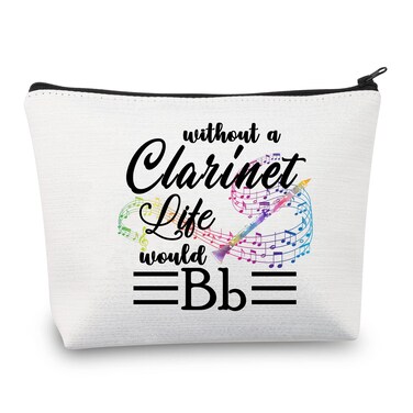 BDPWSS Clarinet Gift Clarinet Player Gift Clarinet Lover Gift Without A Clarinet Life Would Bb Makeup Bag Clarinet Teacher Gift (My Clarinet Life)