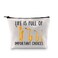 BDPWSS Saxophone Gifts Saxophonist Gift Musical Instrument Gift Life Is Full Of Important Choices Saxophone Lover Makeup Bag (Choice saxophone bag)