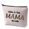 BLUPARK Mother's Day Gift for Mom Glitter and Dirt Mama of Both Makeup Bag Mom Life Gift for Mom To Be (Mama of Both)