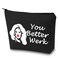 BLUPARK Drag Race Inspired Gift Drag Queen Makeup Bag You Better Werk Canvas Cosmetic Bag Pride Gift for Sister Mom (You Better Werk)