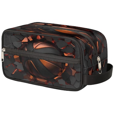 Basketball Toiletry Bag for Women Men, Travel Toiletry Bag Dopp Kit, Water-resistant Lightweight Shaving Bag for Toiletries Accessories