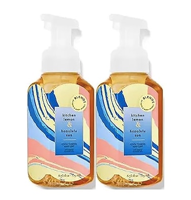 Bath and Body Works Kitchen Lemon &amp; Honolulu Sun Gentle Foaming Hand Soap 8.75 Ounce 2-Pack (Kitchen Lemon &amp; Honolulu Sun)