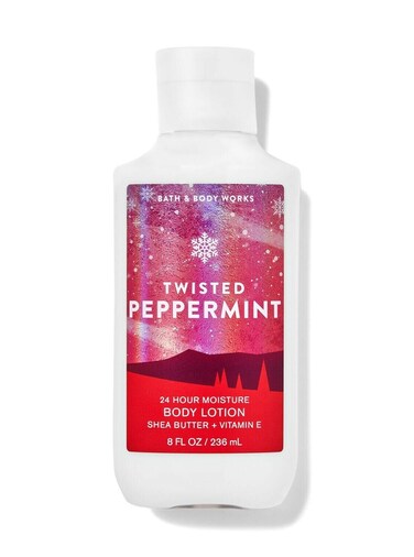 Bath &amp; Body Works Twisted Peppermint Body and Hand Lotion Pack of, 8oz (Twisted Peppermint)
