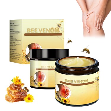 2Pcs Bee Venom Cream, Bee Venom Advanced Jointand Bone Cream, BeeVenom Relief C ream, New B ee V enom Gel, Specially for Back, Neck, Hands, Knees