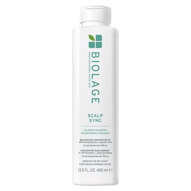 Biolage Scalp Sync Calming Shampoo - Gently Cleanses Dry &amp; Sensitive Scalps, Hydrates &amp; Soothes, Fermented Tea Blend &amp; Glycolic Acid, Vegan &amp; Paraben-Free, Packaging May Vary