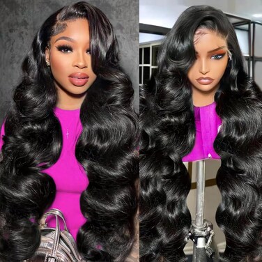 13x6 Body Wave Lace Front Wig Human Hair 180% Density Glueless Lace Front Wigs Human Hair Pre Plucked Frontal Wig Body Wave Human Hair Wigs for Women HD Lace Front Wigs Human Hair 26 Inch