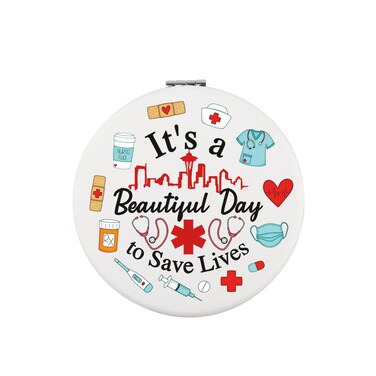 Zuo Bao Greys Anatomy Mirror It's a Beautiful Day to Save Lives Neuro Nurse Gift (Save Lives)