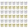 40pcs Bow Nail Charms Gold and Silver Nail Charms Bowknots Nail Art Charms Bow Charms for Nails Design