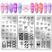 PH PandaHall 66 Patterns Bow Nail Stamper, 3pcs Nail Stamping Plate Cute Bowknot Nail Art Stencils Print Nail Stencils Stainless Steel Nail Plates for Nail Design Print Manicure Salon