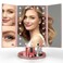 JAMIEWIN Lighted Makeup Mirror 3X/2X/1X Magnification 21 LED Trifold Vanity Mirror with Touch Sensor Dimming Portable Travel Mirror Best Xmas Gifts for Women Girls