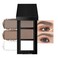 Brow Powder Kit,Long-Lasting Waterproof Two Colors Brow Filler Get Full Defined Natural Brows,Eye Brow Contour Palette with Double-ended Eyebrow Brush,sombra para cejas (02 Smoky Gray)
