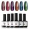 modelones Chameleon Gel Nail Polish Set - 6 Colors Aurora Gel Polish Kit Blue Green Purple Red Brown Glitter Gel Polish All Seasons Soak Off LED Nail Lamp Gel Nail Kit Home Gift DIY Salon for Women