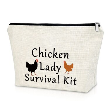 Chicken Lady Gifts Chicken Lover Gift for Women Makeup Bag Chicken Themed Gifts Birthday Gifts for Friend Female Cosmetic Bag Pet Lover Chicken Gift Christmas Gifts for Her Cosmetic Travel Pouch