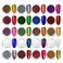 20 Jars Chrome Nail Powder, Metallic Mirror Effect Chrome Powder for Nails Gel Polish with Silver Holographic, Mermaid White Pearl, Aurora Iridescent, Chameleon Pigment Powder