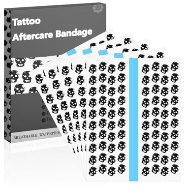 Tattoo Aftercare Bandages 20 Pieces. Transparent Film for Tattoo Bandage. Waterproof Tattoo Wrap.5.9 * 7.9 in.