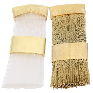 2pcs Nail Art Bits Cleaning Brush Brass Wire Nail Drill Brush Copper Wire Drill Bits Cleaner Nail Dust Brush Nail Polishing Head Cleaner Manicure Accessories for Manicure Pedicure