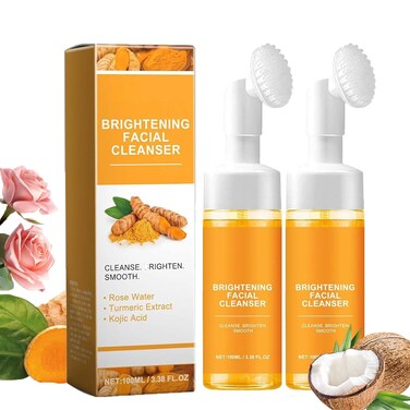 Turmeric Face Wash,Turmeric Facial Cleanser, Turmeric Facial Wash,Turmeric Foaming Cleanser for All Skin Types(2pcs)
