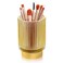 WHJY Modern Minimalist Striped Clear Yellow Glass Cosmetic Organizer, 5 Inch Lipstick Holder