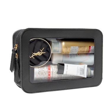 Clear Makeup Bag Small, Small Cosmetic Bags for Women Waterproof Clear Makeup Case TSA Approved Toiletry Bags for Traveling Clear Mini Make Up Pouch with Zipper Car Organizer Travel Essentials