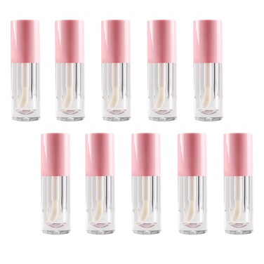 10PCS Empty Lip Gloss Tubes,6ml Pink Lip Gloss Containers Empty With Thick Wand, For DIY Lip Gloss Making (Pink)