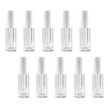 10PCS Empty Lip Gloss Tubes,6ml Pink Lip Gloss Containers Empty With Thick Wand, For DIY Lip Gloss Making (White)