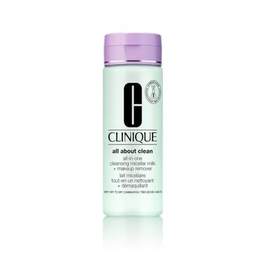 Clinique 3-Step All About Clean All-in-One Cleansing Micellar Milk + Makeup Remover, 6.7 Fl Oz