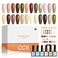 CANNI CC6 30Pcs 9ML Gel Nail Polish Set, Winter Brown Skin Tone Nude Neutral Beige Khaki Gel Nail Polish Set Soak Off LED UV Nail Art Starter Manicure Salon DIY at Home