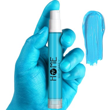 Sky Blue Face Body Paint, Washable Formula Matte Liquid Foundation for Halloween Costume Stage SFX Makeup (Sky Blue, 0.5 fl.oz)