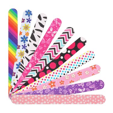Professional Nail File, Colorful Double Sided120/180 Grit Emery Boards, Manicure Pedicure Tool and Nail Buffering Files, 10 Pack