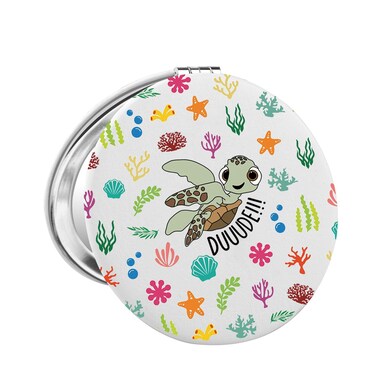 FAADBUK Nemo Dory Inspired Pocket Mirror Squirt Lover Gift Turtle Gift DUUUDE Quote Gift for Her (Squirt Mirror)
