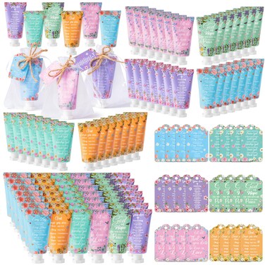 Y1tvei Easter Christian Hand Cream Bulk Christmas Gifts for Women, 30ml Bible Verse Hand Lotion Scripture Travel Gift Set for Mom Grandma Baby Shower Party Favors Supplies(12 Sets, Verse Style)