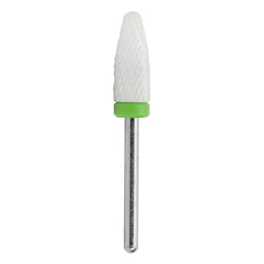 Ceramic Nail Drill Bit Corn-Head-Shape Professional Grinding Head for Nail Polishing(Green)