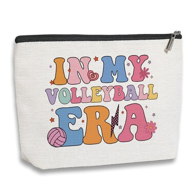 Volleyball Inspirational Gifts for Women In My Volleyball Era Makeup Bag Cosmetic Bag Volleyball Stuff Gifts for Teen Girls Volleyball Players Teams Birthday Gifts for Best Friend BFF Bestie Her