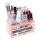 Ikee Design Pink Jewelry &amp; Cosmetic Storage Display Boxes Two Pieces Set, Organizer Makeup Holder, for Vanity