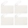 Wristlet Cotton Canvas Zipper Cosmetic Bag Makeup Bags Tool Organizer with Cotton Lining, Beige, 5.11"x7.48", Pack of 4
