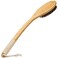 Exfoliating Back Scrubber for Shower with Curved Long Handle, 16.7 Inches Bamboo Body Brush with Natural Bristles for Wet or Dry Brushing, Body Exfoliator Back Washer Bath Tool for Men &amp; Women