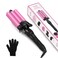 3 Barrel Curling Iron Hair Crimper, 1 Inch Curling Wands Dual Voltage Crimpers Hair Tool, Hair Curling Wand with Two Temperature Control,Fast Heating Portable Crimpers for Waving