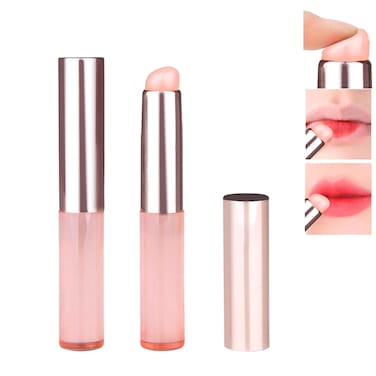 2pcs New Silicone Lip Brush, Silicone Lip Applicator for Lipstick&amp;Lip Gloss&amp;Lip Tint&amp;Lip Mask, Lip Makeup Brush with Dust Cap, Concealer Applicator(Pink)